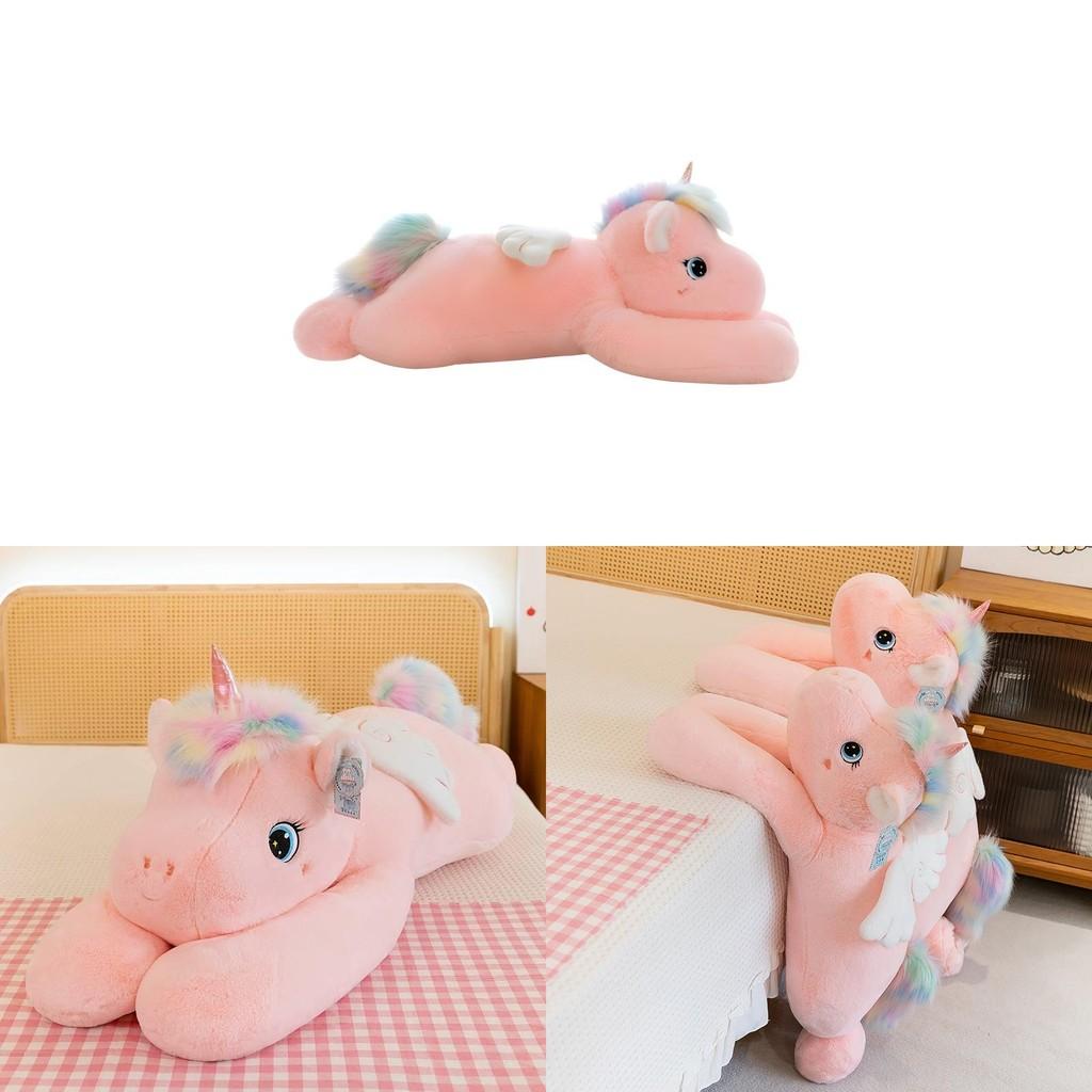 Stuffed Unicorn Plush Animal With Pp Cotton Filling For Kids Girls Decor Bedroom
