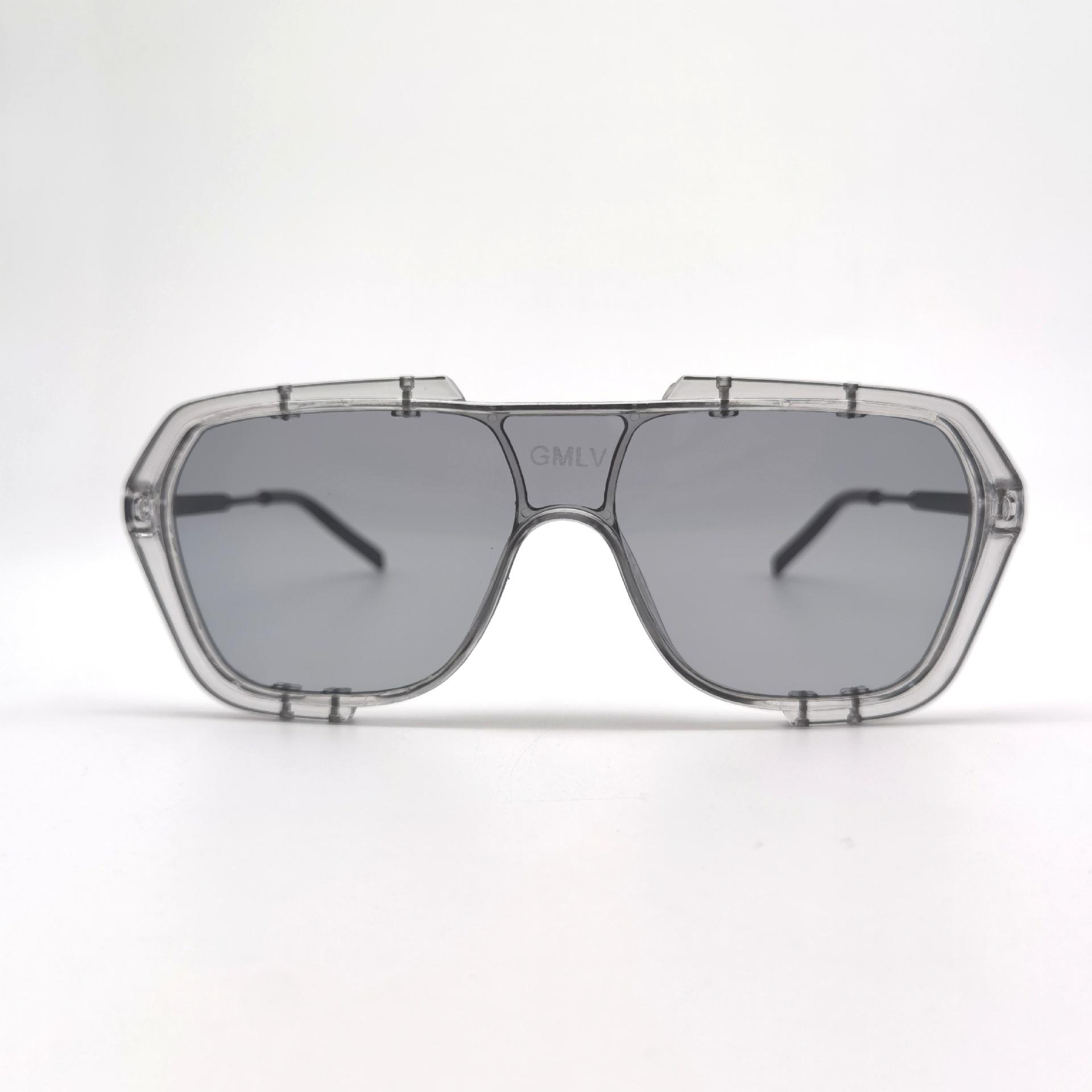 

New Women s Double Beams Sunglasses Fashion Men Retro Polygonal Sun Glasses Ladies Black Yellow Eyewear UV400 1PC