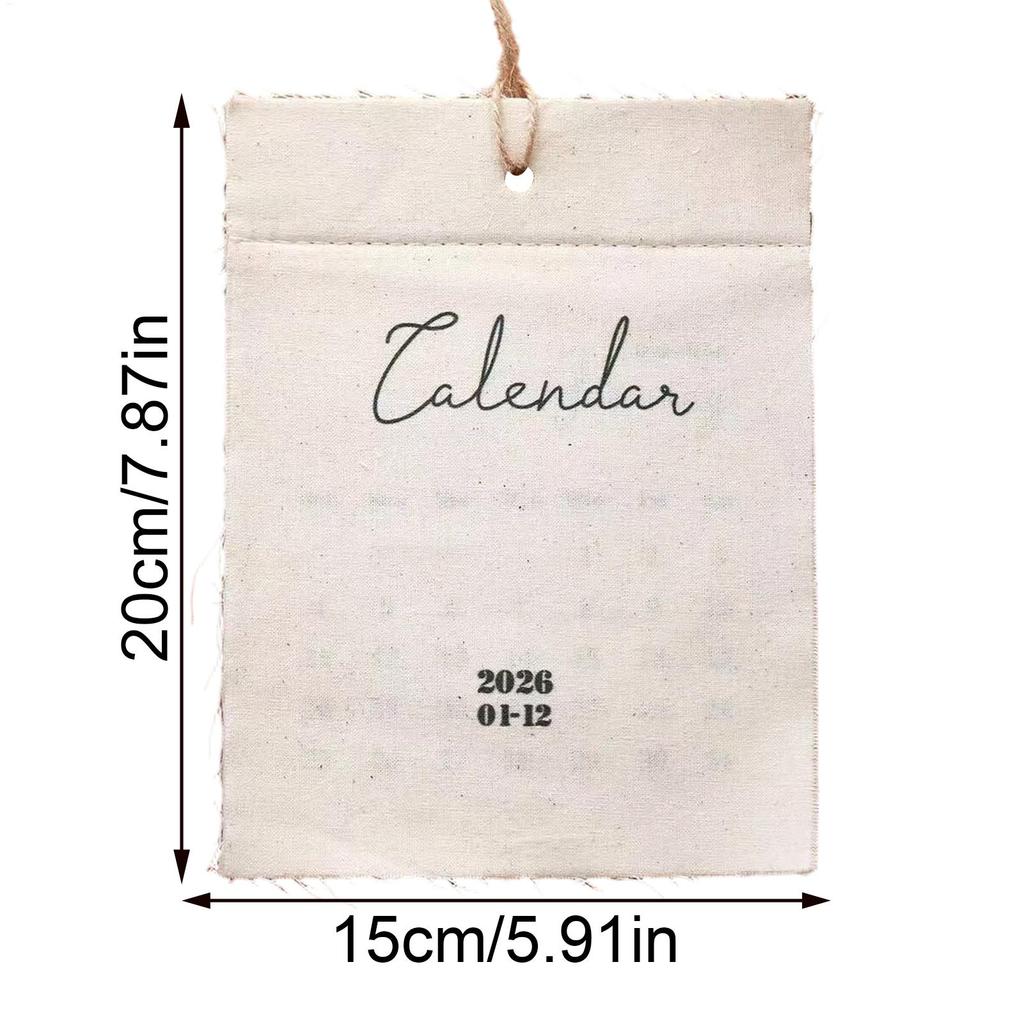 Calendário de Parede de Tecido 2026 - Ferramenta de Planejamento Têxtil de 12 Meses para Casa, Escritório, Sala de Aula e Sala de Estudos Decoração de Casa Professores Alunos