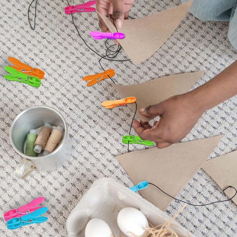 Clothespins Hanging Pegs Clips Plastic Hangers Racks Laundry Clothes Pegs Clamps Towel Clips Home Storage Hooks