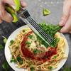 Herb Scissors  Stainless Steel 5 Blade Kitchen Shears Household Vegetable Cutter with Cover Multifunctional Kitchen Gadgets