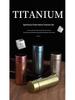 Compact Titanium Insulated Cup - Portable Mini Student Gift with Engraving