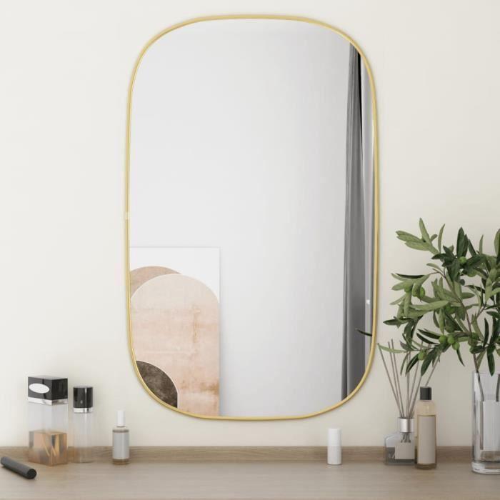 348220 vidaXL Wall Mirror Gold 80x50 Cm
