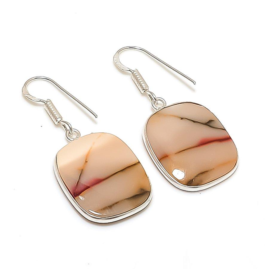 Natural Mookaite Gemstone 925 Sterling Silver Jewelry Earring 1.58  AE-11975
