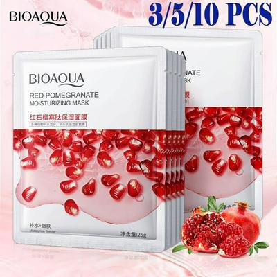 BIOAQUA Cucumber Centella Asiatica Bieliaca a hydratačná pleťová maska ​​Anti-Aging Esenciálna maska ​​na starostlivosť a zlepšenie suchosti