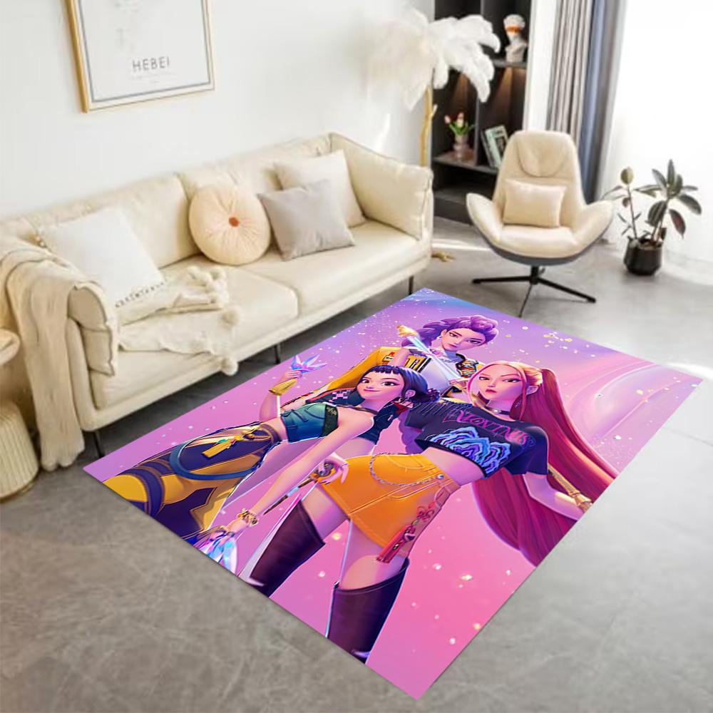 Galactic Fashion Heroes Area Rug Design for Living Rooms Dining Room Foyer Decorate Room Antislip Carpet Anime Office Decor Gift for Festivals