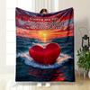 Psalms Verse Printed Blanket  Printed Blanket for Living Room Bed Couch Lunch Break Soft Cozy Blanket for Friend's Festival Gift