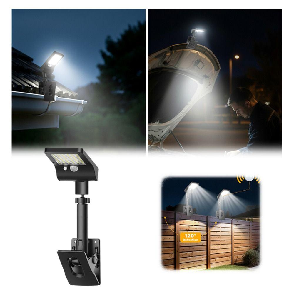 Waterproof Solar Outdoor Lights 60 LED Auto on/Off Clip-On Outdoor Lights Vertically Adjustable 360° Rotatable