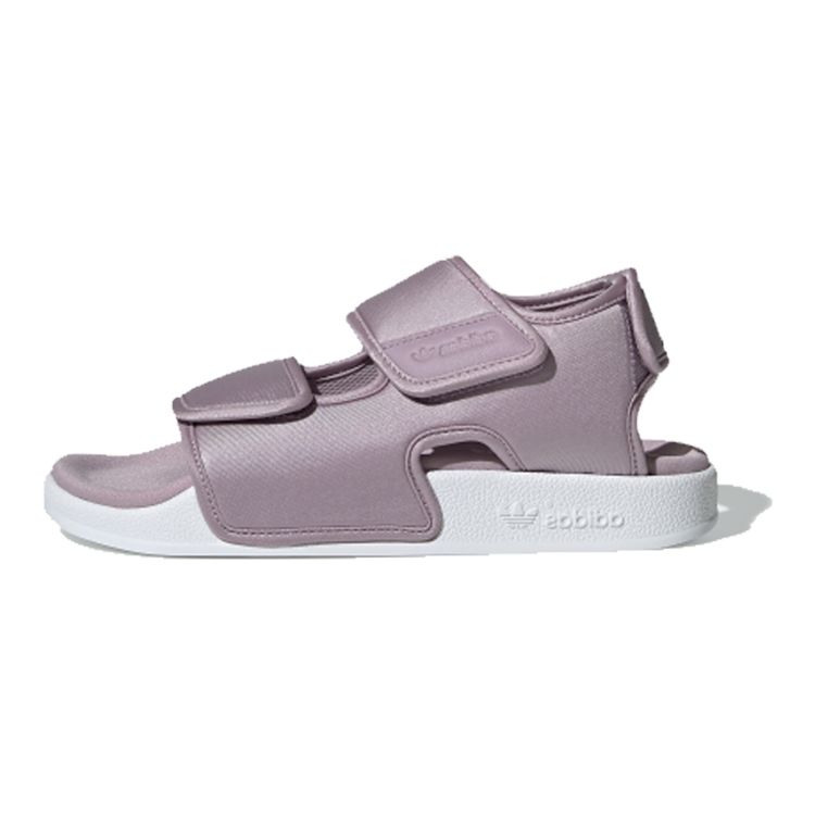 Adidas Originals Adilette Series Low Top Comfortable Versatile Beach Sandals Women Sandals White Purple EG5027 36⅔