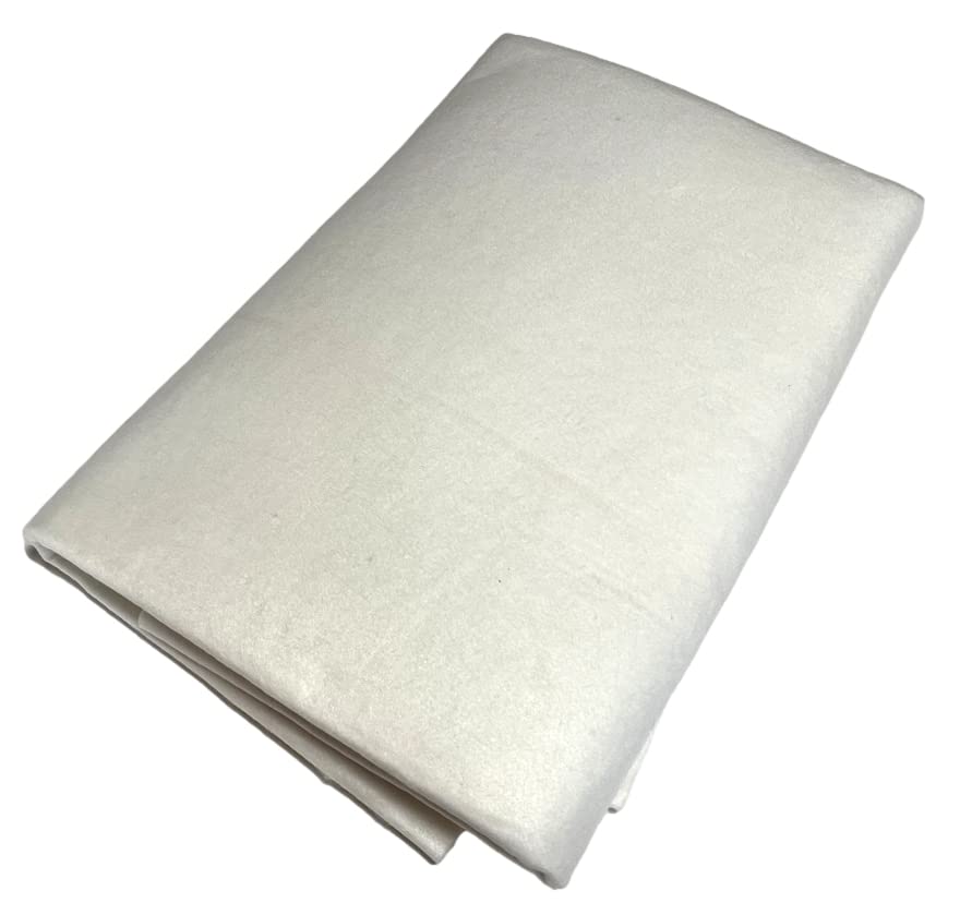 Large Mosen Felt Sheet for Calligraphy and 1m X 2m 3mm [Natura Style] Painting, (White, Thick)