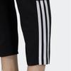 Adidas Three Stripe Cropped Track Pants Women Bottoms Black H09745