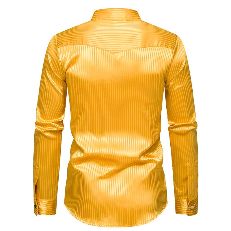 Høst og Vinter Herreskjorter Casual Personlighet Sport Vestlig Doble Lommer Langermet Knappedown-skjorter