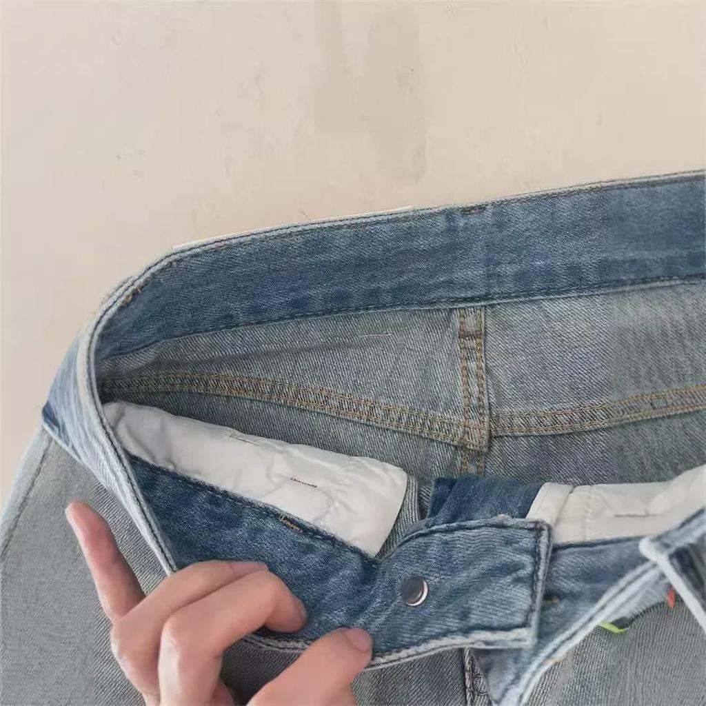 Women's Plus-Size Light High-Waist Wide-Leg Jeans - New 2024 Spring/Autumn Collection