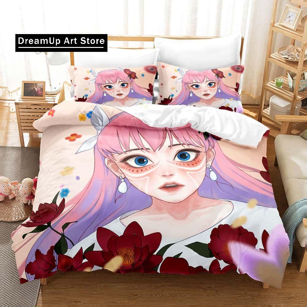 Anime Sänglakan Set Belle Sängkläder Set Enkelsäng Tvilling Full Queen King Size Sängset Vuxen Barn Sovrum Påslakanset Hemtextilier