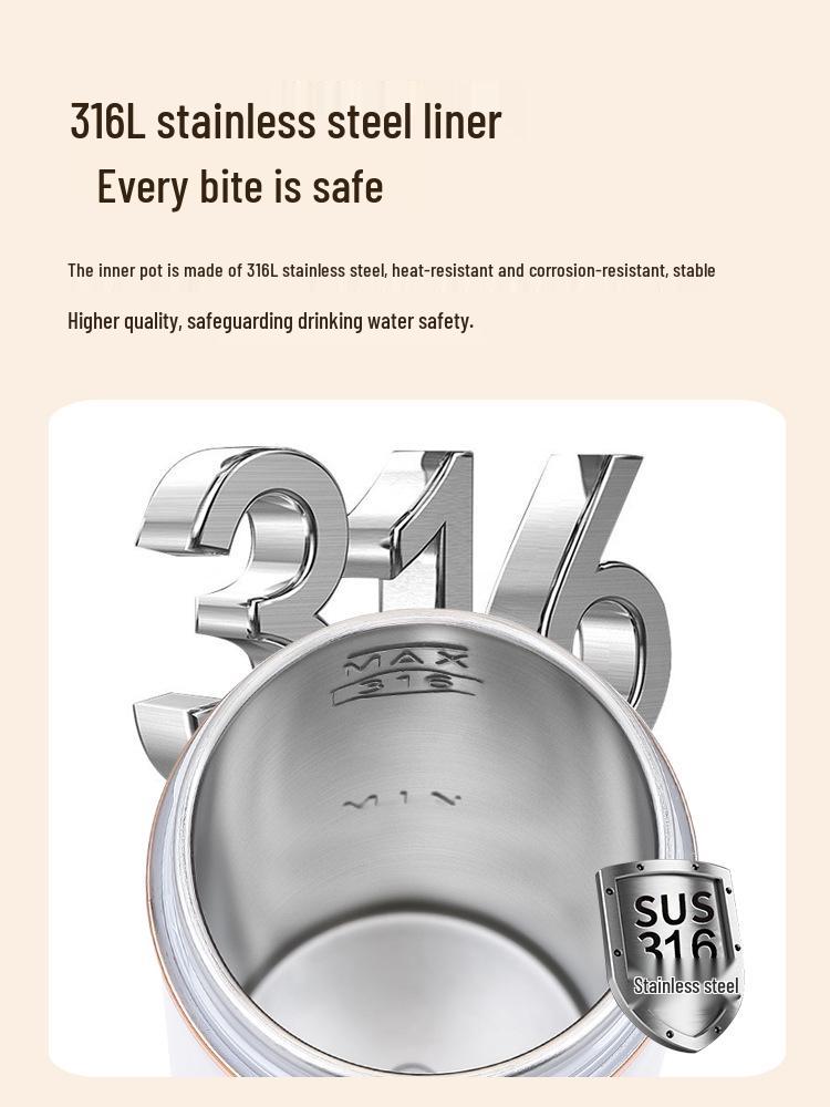 Portable Smart Electric Heating Water Cup - Stainless Steel Travel Thermos for Business and Office Use