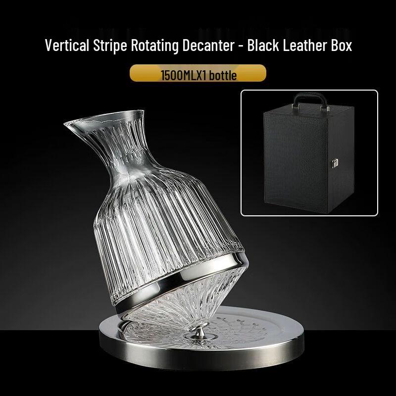 Rotating Crystal Glass Wine Decanter