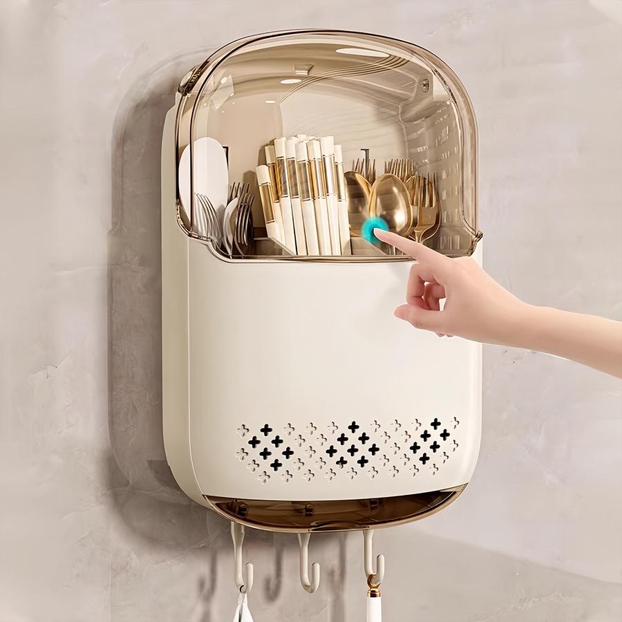 Nouveau Support pour Baguettes Organisateur de Cuisine Bureau Support à Dégoutter Mural Porte-Baguettes Panier à Baguettes Tube à Baguettes