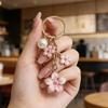 Yogodlns Alloy Sakura Bag Pendant Cherry Blossom Imitation Pearl Accent Cherry Blossom Keychain Sweet Flower Bags Accessories