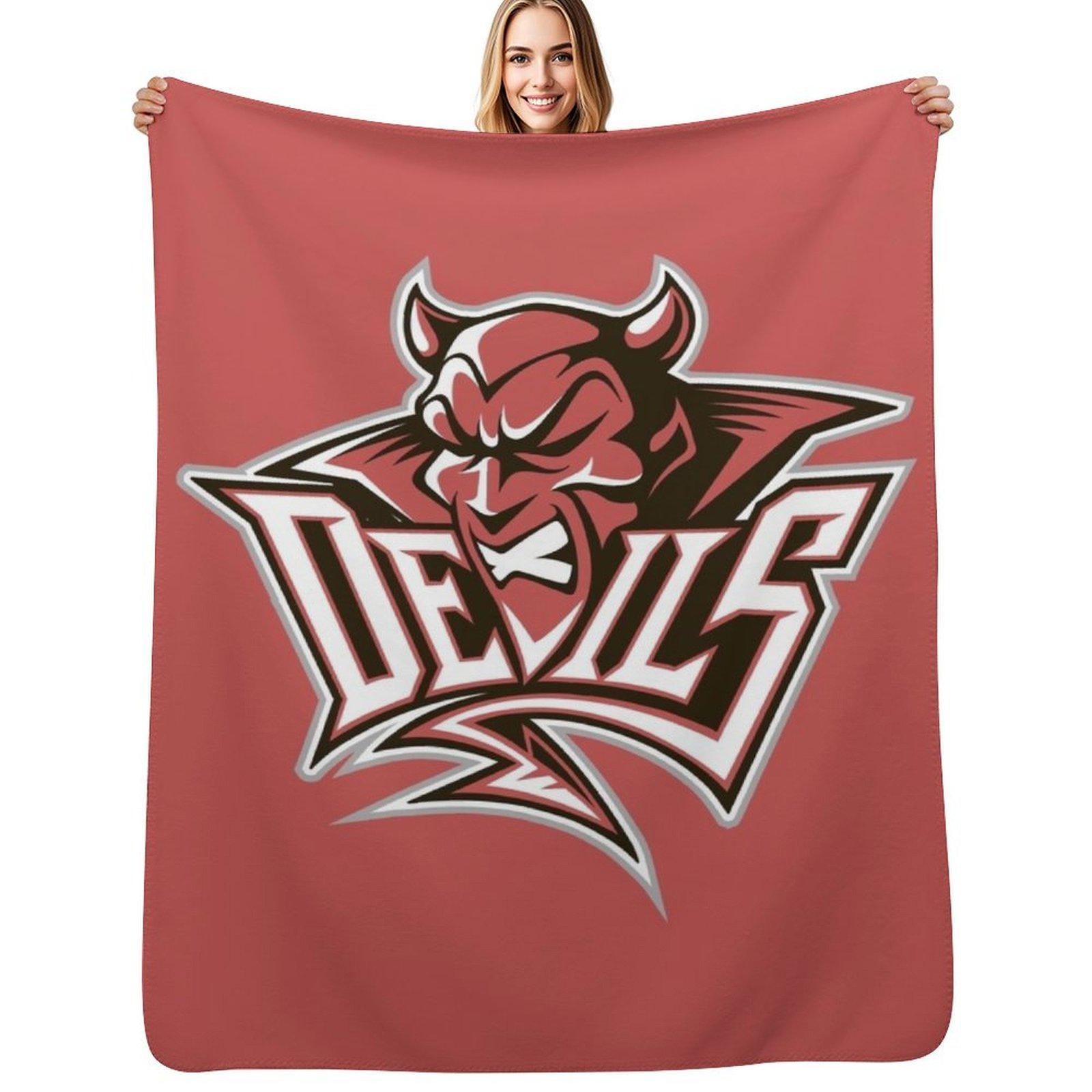Cardiff Devils Throw Blanket Cozy Warm Blanket for Bed Room Decor Size: 75*100cm, Weight: 230 GSM