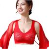 LANGSHA Women's Red Underwear for Zodiac Year, Qi Ji Red Wedding Wireless Bra, Push-Up Shaping, Anti-Sagging, Seamless Bra