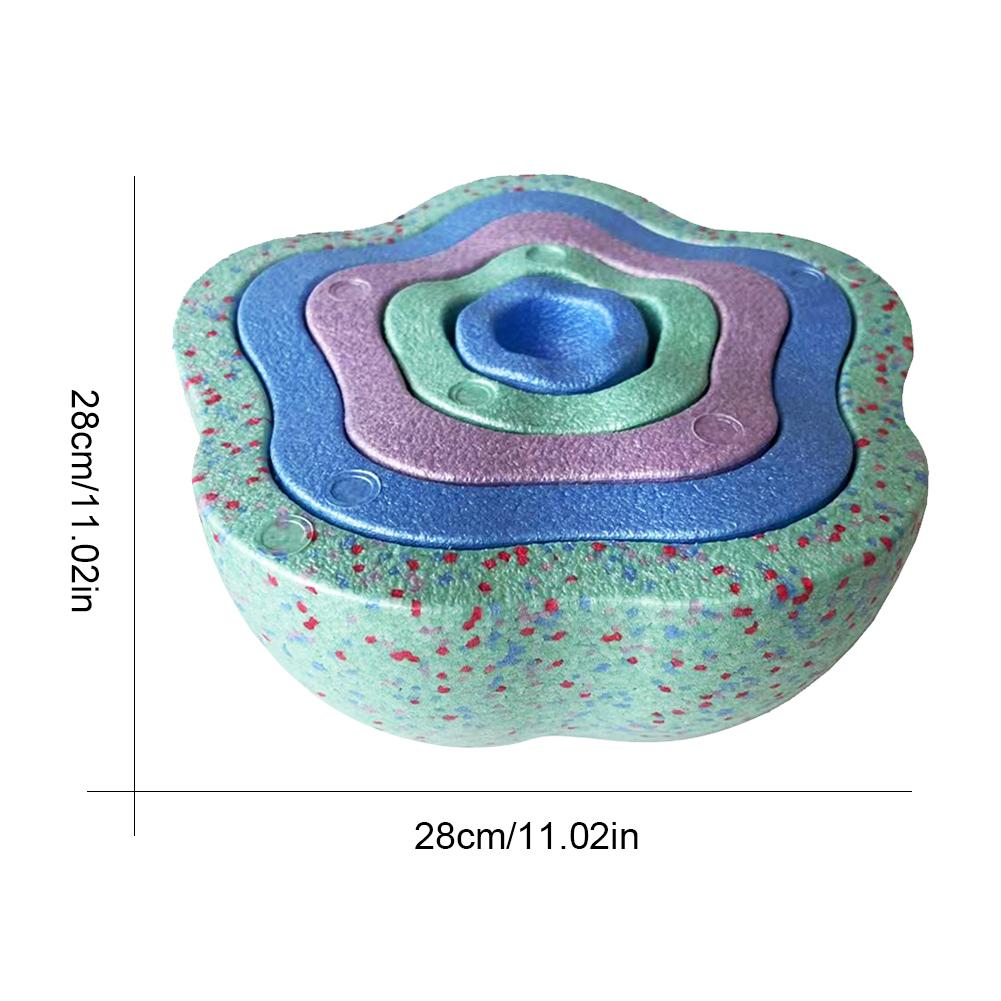 Balance Training Board Flower Shape Balance Exerciser Multi-Function Stability Board Balance Stepping Stones for Kids Adults