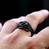 Punk Severská mytologie Jörmungandr Hadí prsten Muži Ženy Otevírací Nerezová ocel Ouroboros Viking Mužský Retro Islandské šperky Dárky