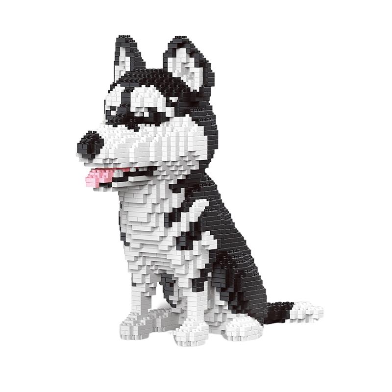 Cartoon Animal Building Blocks Creative Pet Dog Assembly Toy Diy Educational Puzzle Parent-Child Interactive Toy Gifts