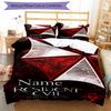 3pcs Custom Name Resident Evil Bedding Set Duvet Cover Closure Includes 1 Duvet Cover & 2 Pillowcases, Soft and Comfortable for All Seasons.