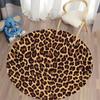 Leopard Print Round Rug for Stylish Living Rooms Round Carpet for Home Sofa Bedroom, Gift