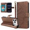 Cowhide Pattern Leather Phone Case for iPhone 17 Pro Max Air 17e 16e 16 Plus 15 14 13 Mini 12 11 XS XR Card Holder Flip Cover