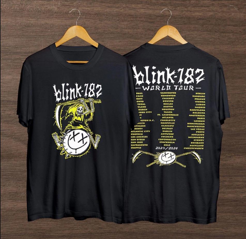 Blink-182 World Tour 2026 T-shirt size S-5XL XXL