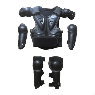Kids Motorcycle Armor Suit Guard, Boys Girls Children Knee and Elbow Pads, Riding Protective Gear