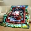 Merry Christmas Santa Claus Snowflake Print Blanket bedroom Blanket for Livingroom Couch lunch break Soft throw for Friend's festival Gift