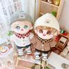 niannyyhouse Doll Clothing Set 20cm Twist Sweater Hat Shorts 3 Pieces Plush Toy Cotton Outfit