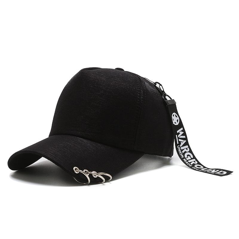 

Новая женская персонализированная бейсболка весна и лето солнцезащитная кепка модная подвесная кепка уличная повседневная шляпа тренд Adjustable чёрный