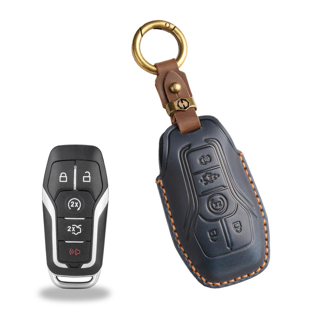 Retro Schlüsseltasche ist geeignet für Fords alte Mondeo Edge Taurus Autoleder Schlüsseltasche Abdeckung Hülle Ring.