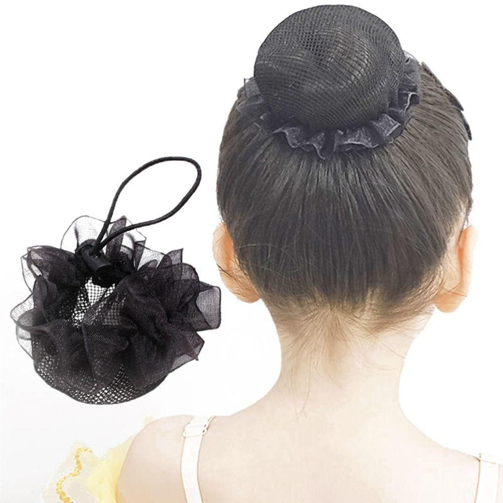 Lace Head Bands Ballet Hair Net Adjustable Girl Bun Cover Snood Sweet Elastic Hair Net Children
