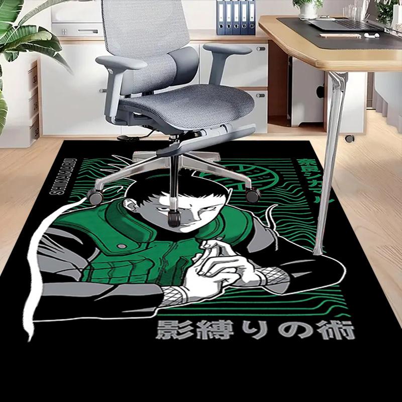 1pc Shikamaru Shadow Binding Technique Home Office, Durable Polyester Floor Mat with Easy, Office Decor, Urban Style, Nonslip Backing