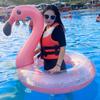 Inflatable Flamingo Pool Float Swimming Ring Circle Rubber Ring for Adult Kids Floating Seat Summer Beach Party Pool Toys
