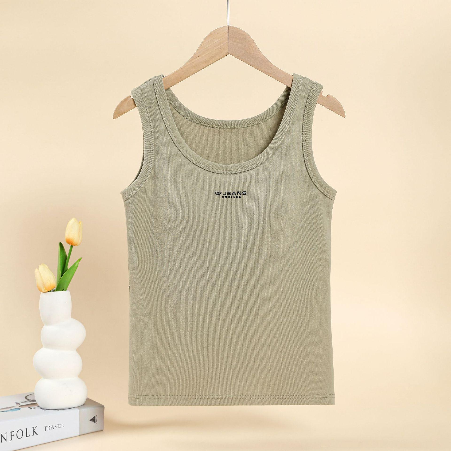 

Летний жилет с надписью: Мягкая, дышащая, удобная майка для стиля горячей девушки 2XL (120-160 cm) чай зеленый