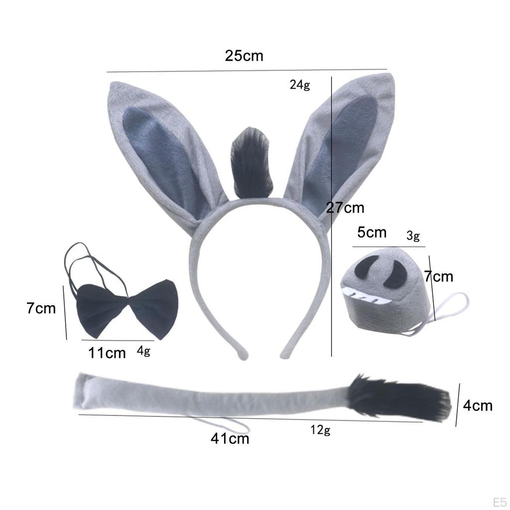 Bunny Costumes Props Kids Party Costume Suit Headband Fashion Novelty Halloween