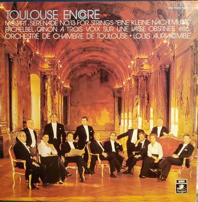 LP Record ORCHESTRE DE CHAMBRE DE TOULOUSE, L - Toulouse Encore EAA183 ANGEL 1974 Japan Classical Used