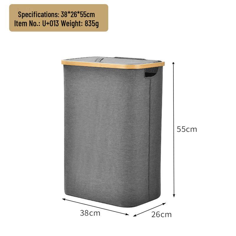 Foldable Laundry Basket: Portable, Dustproof, Large Capacity Hamper for Household Storage.