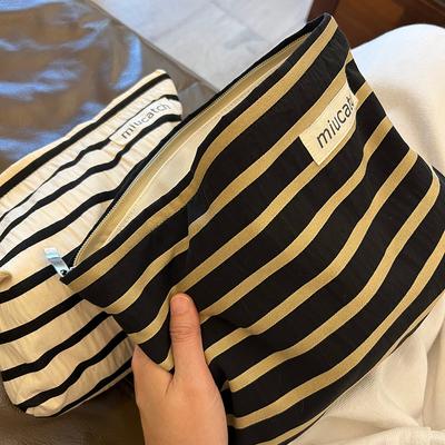 Druck Make-up Tasche Cord Großes Fassungsvermögen Kosmetiktasche Vintage Reise Make-up Beutel Reißverschluss Toilettenartikel Aufbewahrungstasche für Damen