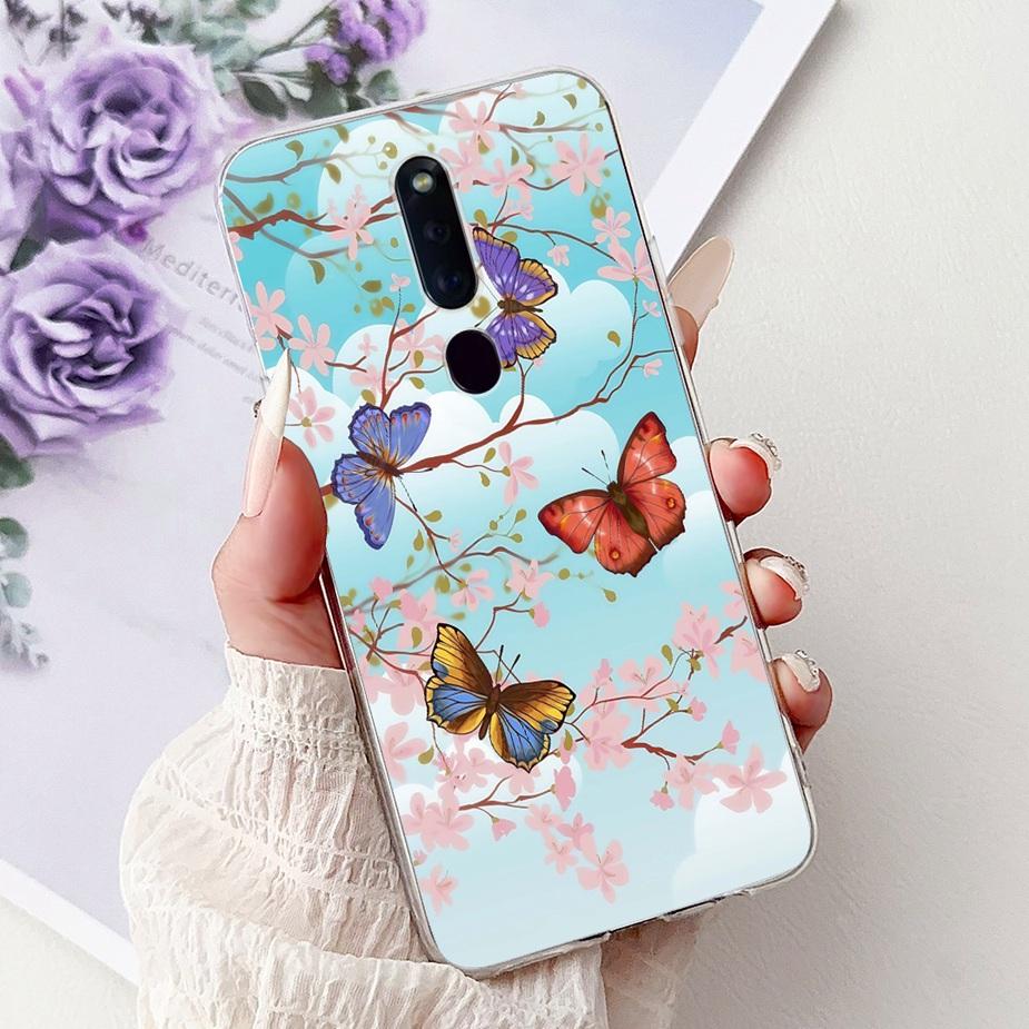 For Oppo F11 Case CPH1913 CPH1911 Colorful Flowers Painted Cover Soft Silicone Phone Case For Oppo F11 Pro F 11 OppoF11 Pro Bags