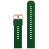 Rubber Watch Strap U27 - Dark Green/Rosegold - 22Mm