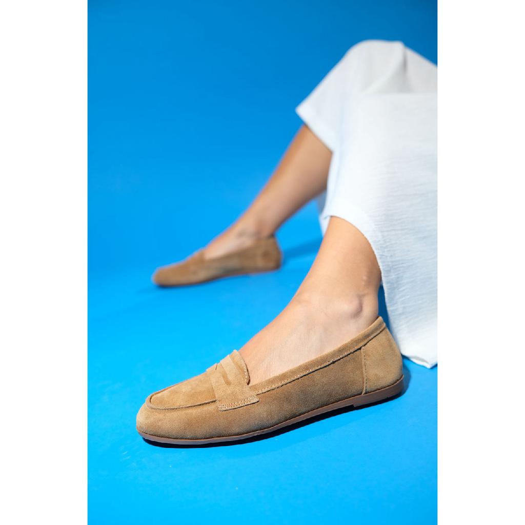 F02 Clay Suede Women's Ballerinas