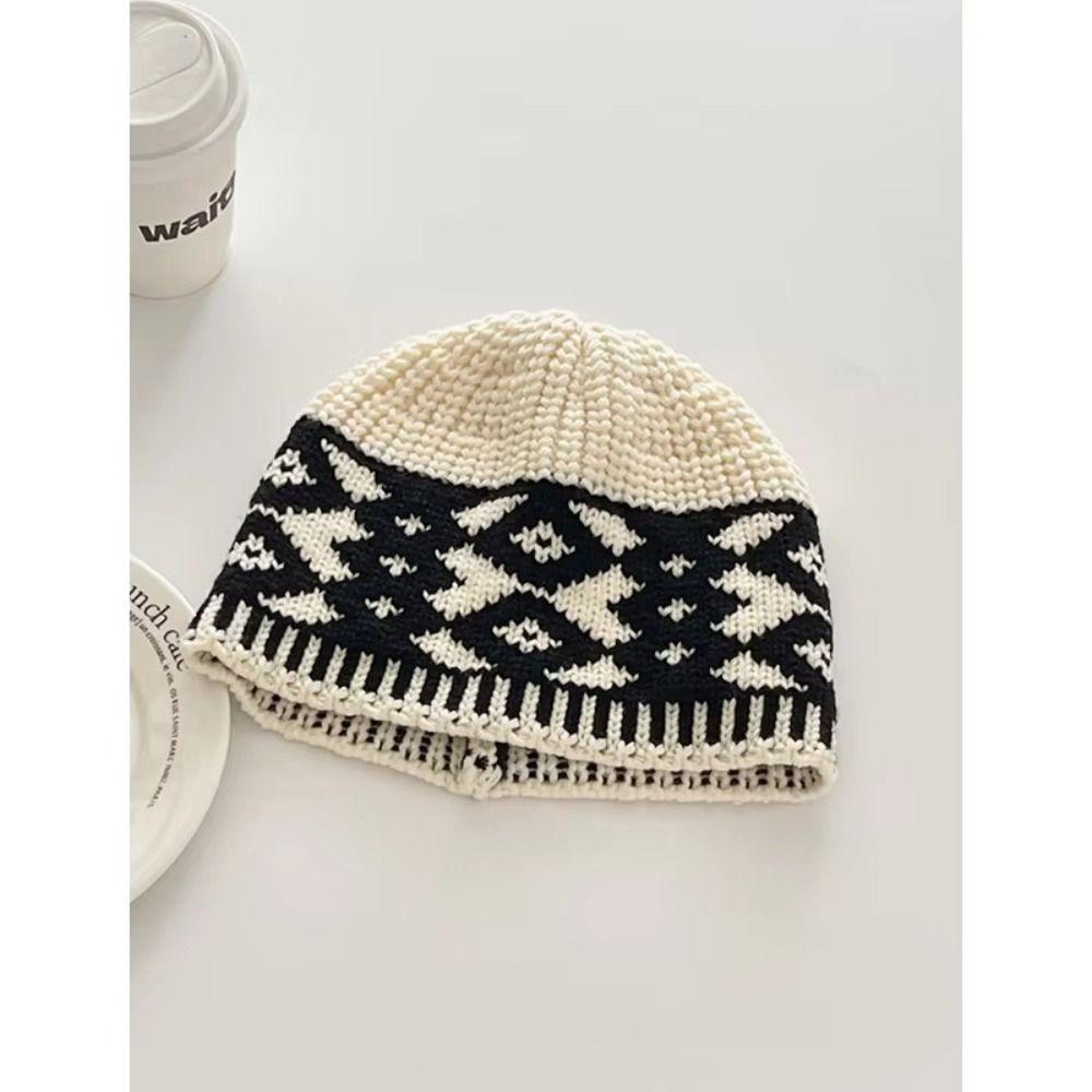 Keep Warm Winter Hat Thickened Pompoms Hat Casual Knitted Cap  Women