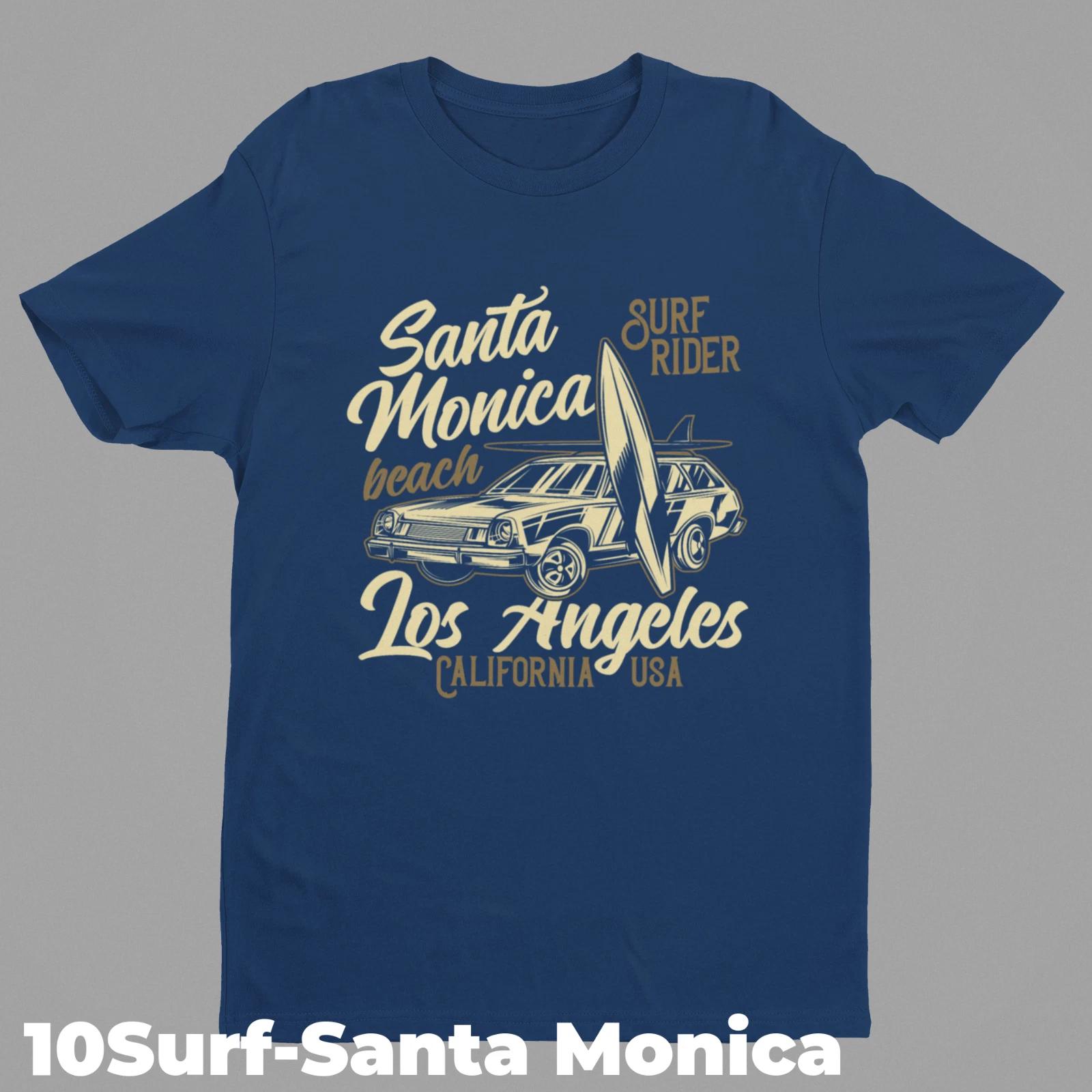 Surfing Retro T-Shirt Designs 10SURF-Santa Monica L