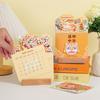 Wooden Stand Mini Desk Calendar Paper Craft Vase-Like Calendar Table Desk Decor
